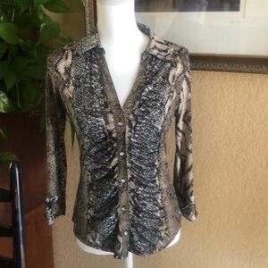 INC Snake-Print Top